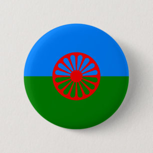 Sinti und Romaflagge Button
