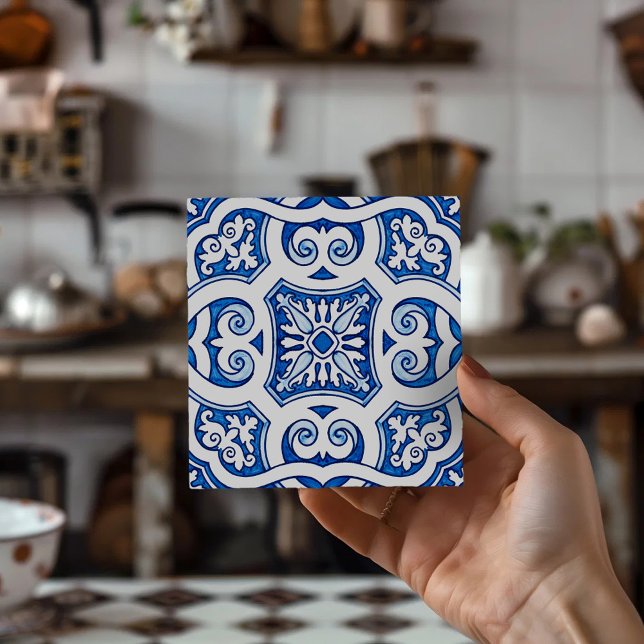 Sintra Blau Fliesen Design Europäischer Vintage St (Sintra Blue Tile Design European Vintage Style)