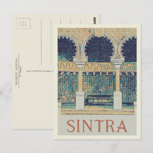 Sintra Moorish Dekoration Illustration Portugal Postkarte