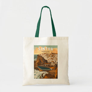 Sintra Portugal Illustration Reise Kunst Vintage Tragetasche