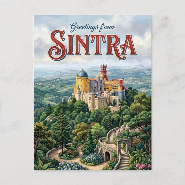 Sintra Portugal Postkarte (Vorderseite)
