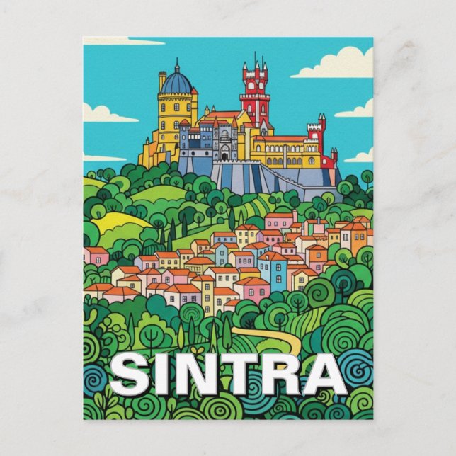Sintra Portugal Reise Postkarte (Vorderseite)