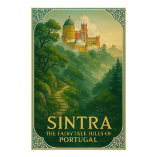 Sintra, Portugal Reiseplakat Poster