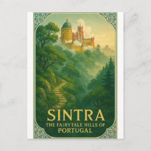 Sintra, Portugal Reiseplakat Postkarte