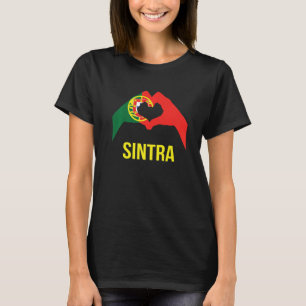 Sintra portugiesische Stadt Liebe Portugal Flagge T-Shirt