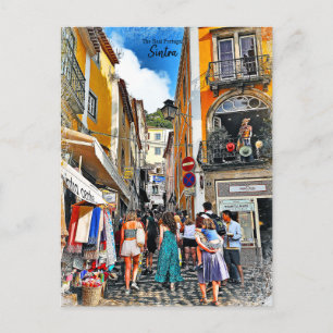Sintra-Straßen - das wahre Portugal Postkarte