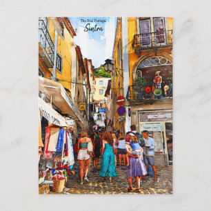 Sintra-Straßen - das wahre Portugal Postkarte
