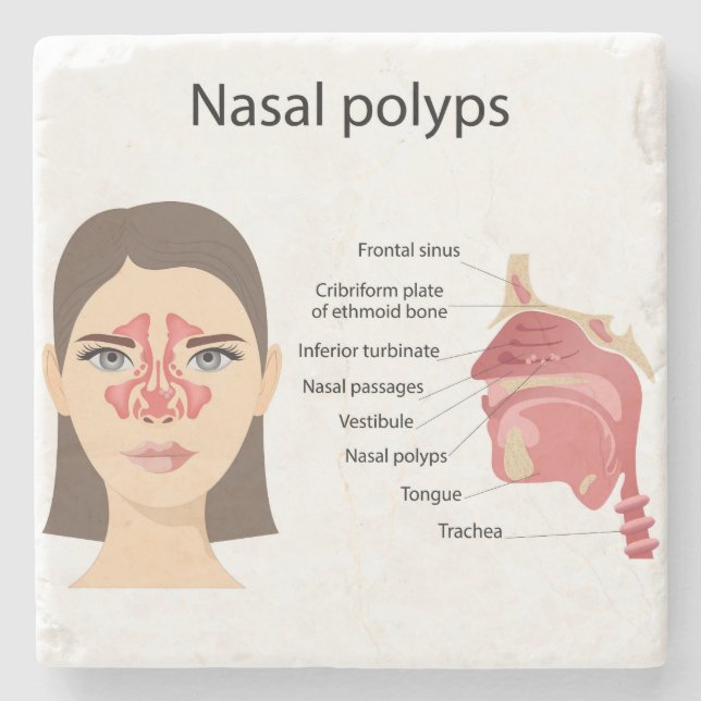 Sinus auf weißem Hintergrund Steinuntersetzer (Vorderseite)
