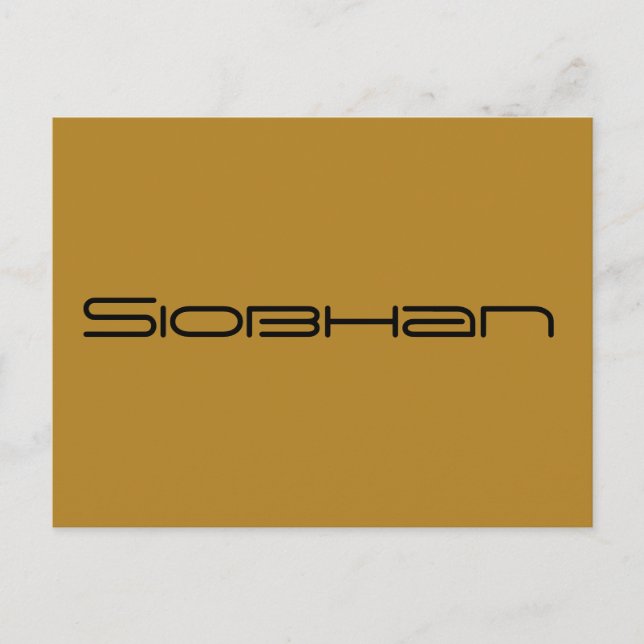 Siobhan, Orphan Black, geometrischer Schriftart Postkarte (Vorderseite)