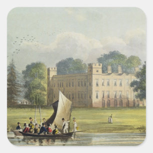 Sion Haus, von R. Ackermanns (1764-1834) 'Repos Quadratischer Aufkleber