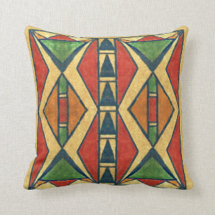 Sioux-Art 1860's parfleche Entwurf Kissen