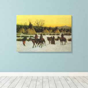 Sioux Camp in Wounded Knee von John Hauser Leinwanddruck