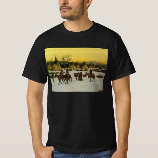 Sioux Camp in Wounded Knee von John Hauser T-Shirt (Vorderseite)