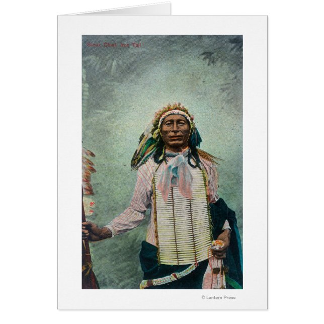 Sioux Chief Iron Schwanz Portrait (Vorne)