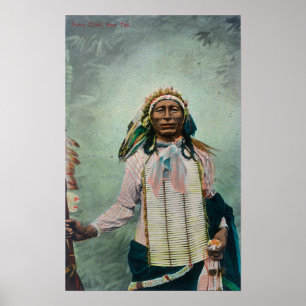 Sioux Chief Iron Schwanz Portrait Poster
