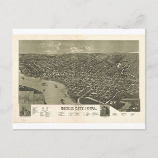 Sioux City, Iowa 1888 Postkarte