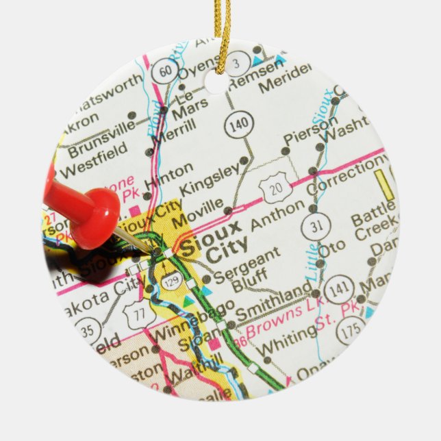 Sioux City, Iowa Keramik Ornament (Vorne)