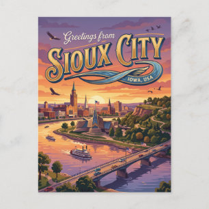 Sioux City Uferpromenade USA Postkarte