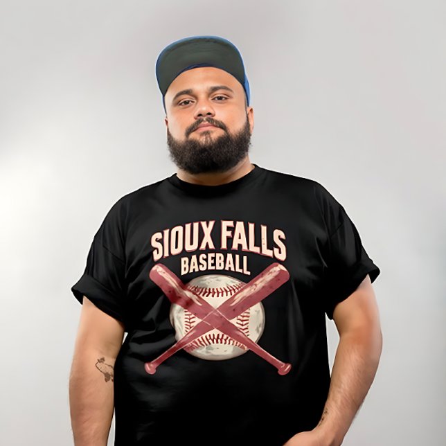 Sioux Falls Baseball – Nostalgischer Baseball Stol T-Shirt (Von Creator hochgeladen)