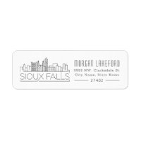 Sioux Falls, S. Dakota Stylized Skyline |