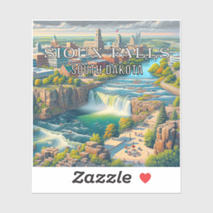 Sioux Falls South Dakota 3 Inch Vinyl Sticker