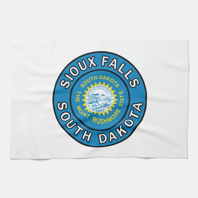 Sioux Falls South Dakota Geschirrtuch (Horizontal)