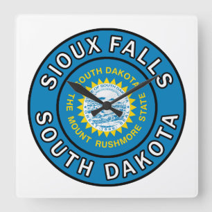 Sioux Falls South Dakota Quadratische Wanduhr