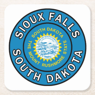 Sioux Falls South Dakota Rechteckiger Pappuntersetzer