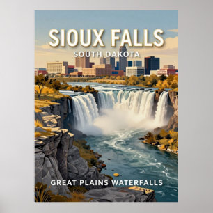 Sioux Falls South Dakota Reise Kulturerbe Poster
