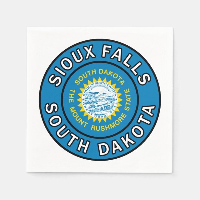 Sioux Falls South Dakota Serviette (Vorderseite)