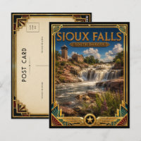 Sioux Falls South Dakota Vintage Art Deco Golden