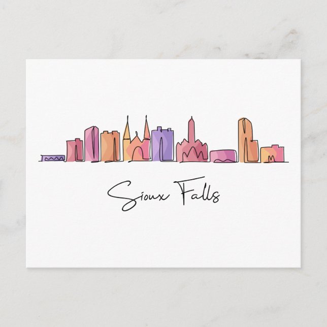 Sioux Falls SUTH DAKOTA Postkarte (Vorderseite)