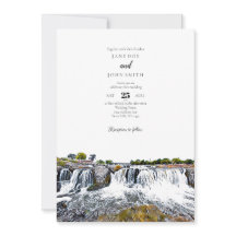 Sioux Falls Wasserfall Hochzeit Einladung
