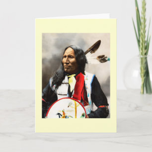 Sioux Indian Chief Feiertagskarte