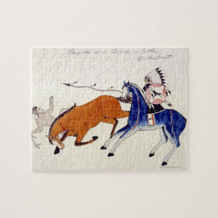 Sioux-Krieger Aintka Mato unhorsing Rivale Puzzle