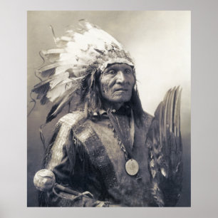 SIOUX NATION CHIEF HE HUND c. 1900 Poster