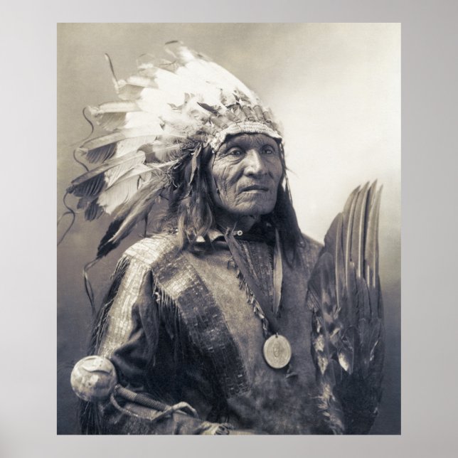 SIOUX NATION CHIEF HE HUND c. 1900 Poster (Vorne)