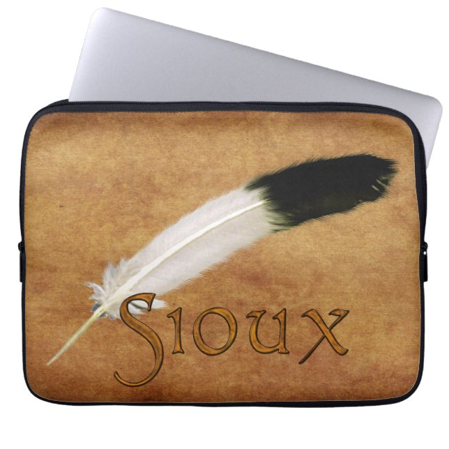 SIOUX Native American Feaather Laptop Sleeve (Vorderseite)