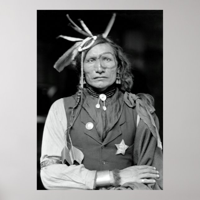 SIOUX WARRIOR IRON WHITE MAN c. 1900 Poster (Vorne)