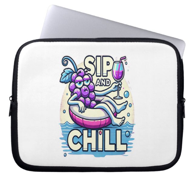 Sip and Chill Electronics Bag Laptopschutzhülle (Vorderseite)