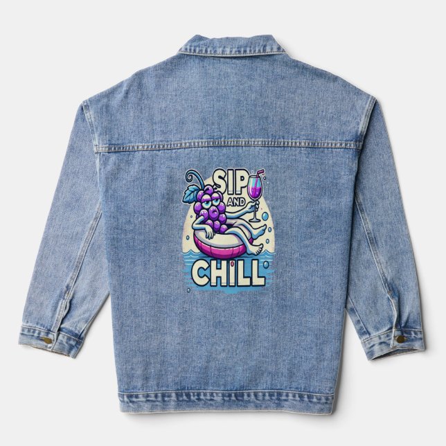 Sip and Chill Jeansjacke (Rückseite)