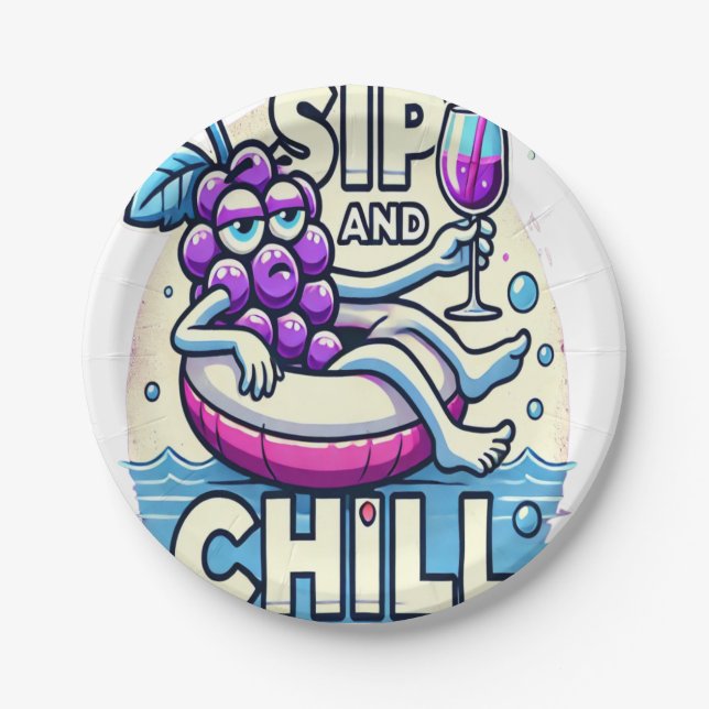 Sip and Chill Pappteller (Vorderseite)