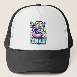 Sip and Chill Trucker Hat Truckerkappe