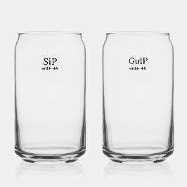 Sip and Gulp Glass Dosenglas