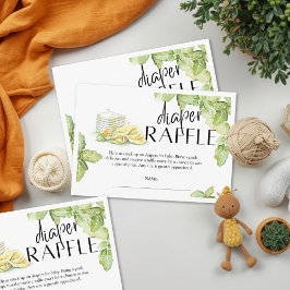 Sip and See Diaper Raffle Card Mitteilungskarte