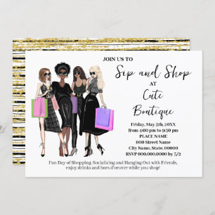 Sip and Shop New Boutique Opening Einladung