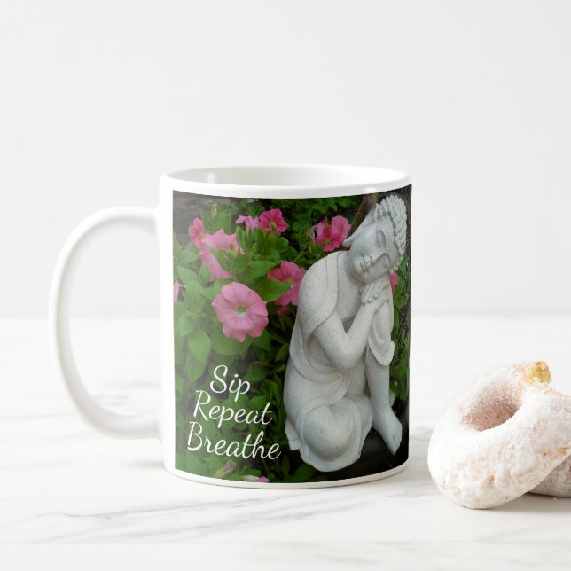 Sip Breathe Repeat Mug – Mindful Affirmation Cup Kaffeetasse (Mit Donut)