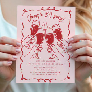 Sip & Celebrate: 30 Jahre Geburtstag Einladung