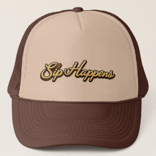 Sip Happens Coffee Kappe,  Truckerkappe