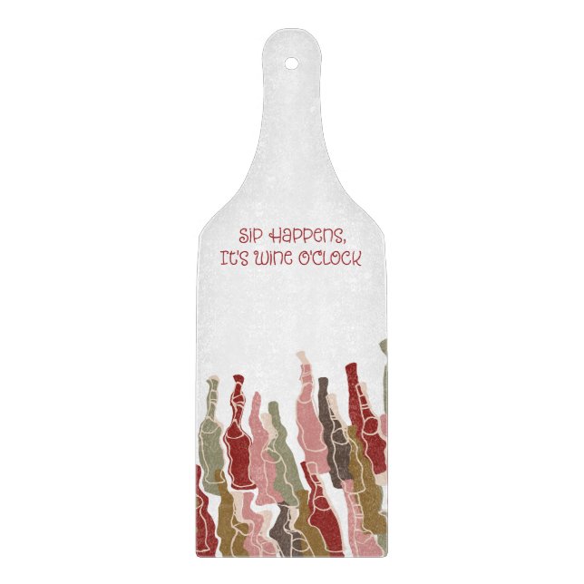 Sip Happens Glass Paddle Cutting Board Schneidebrett (Vorderseite)